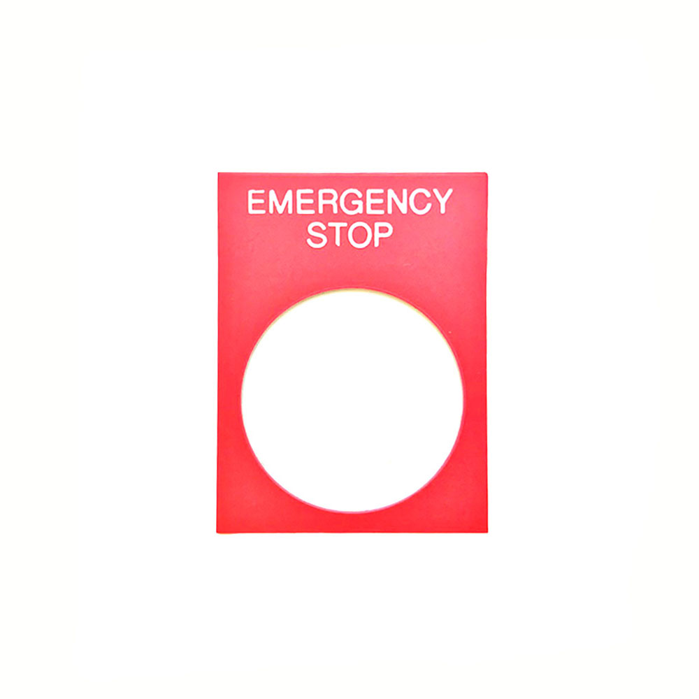 Emergency Stop Label