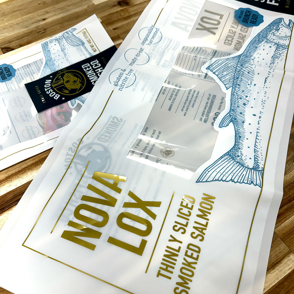 Bostn Smoked Fish Co Samples - Custom Printed VacPouch