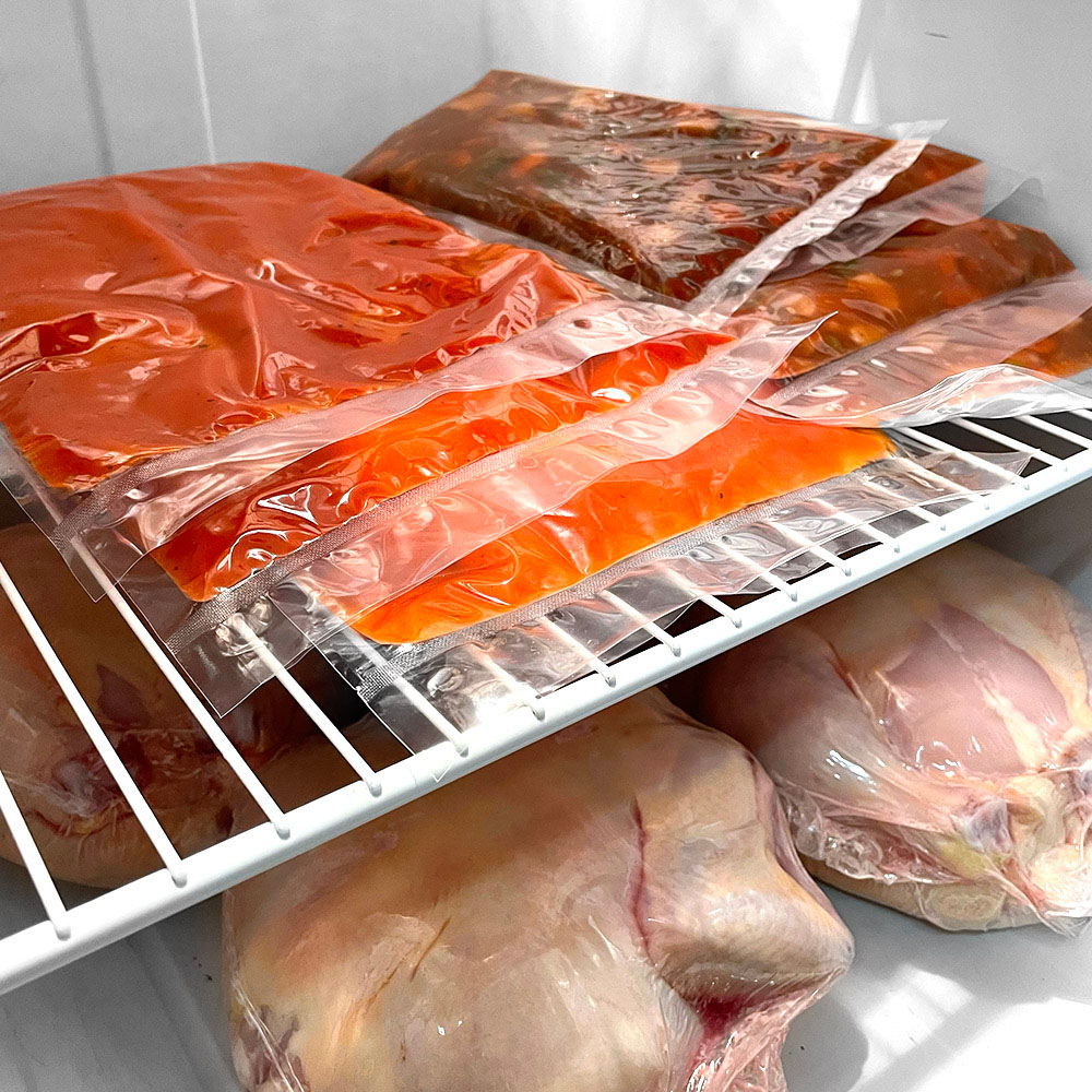 Vacuum Packed Food in Fridge